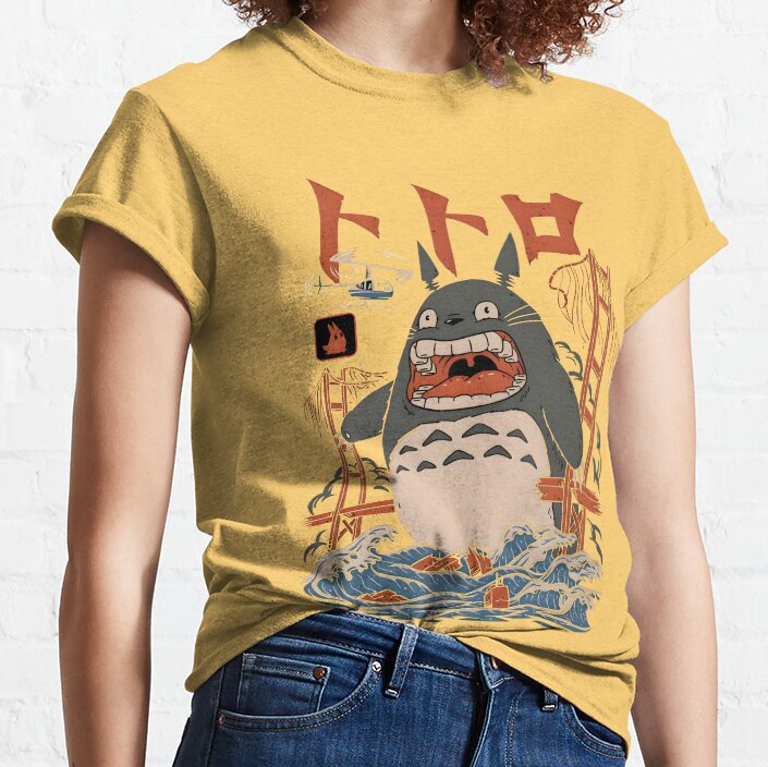 Kawaii And Cute Art Torozila Ghiblis Flying Away T-shirt - Image 7