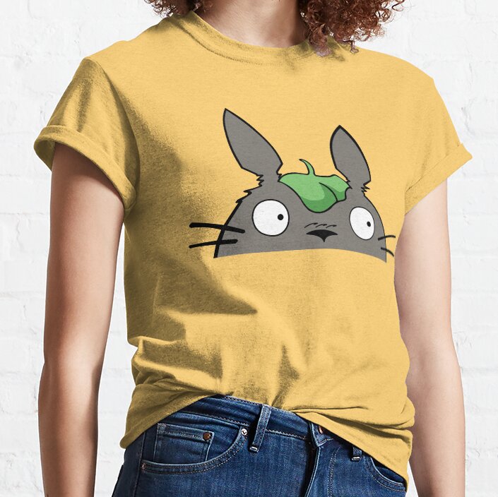 Cute Totoro Peeking Funny Peeker T-shirt - Image 7