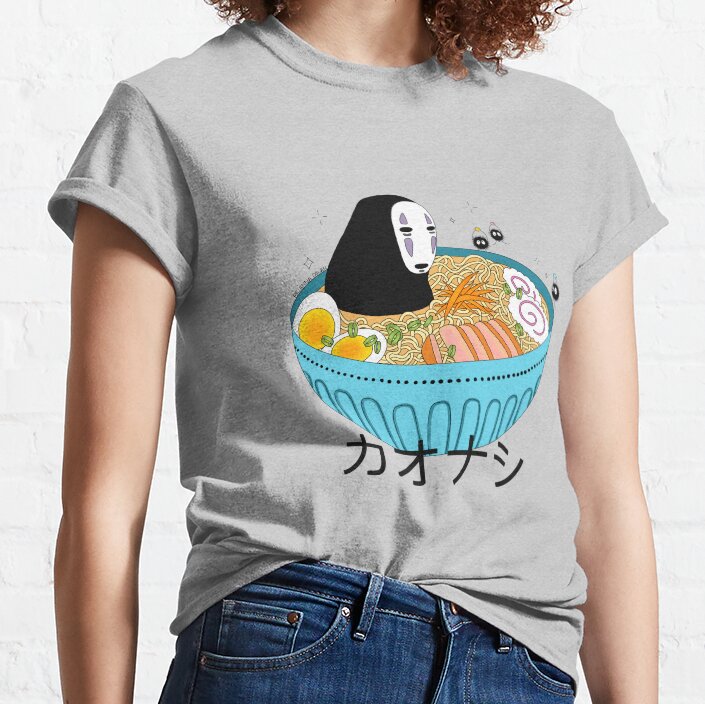 No Face In Ramen Spirited Away T-shirt - Image 4