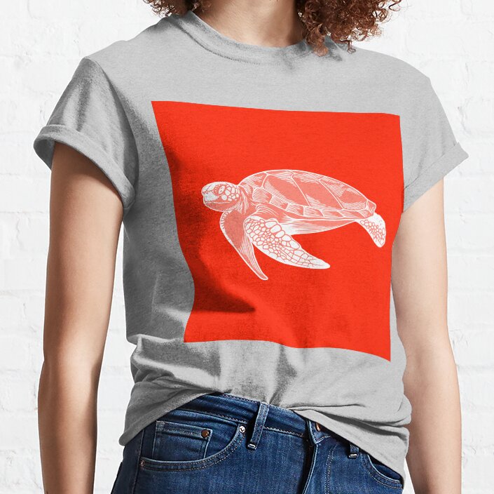 Red Vintage Sea Turtle Fs T-shirt