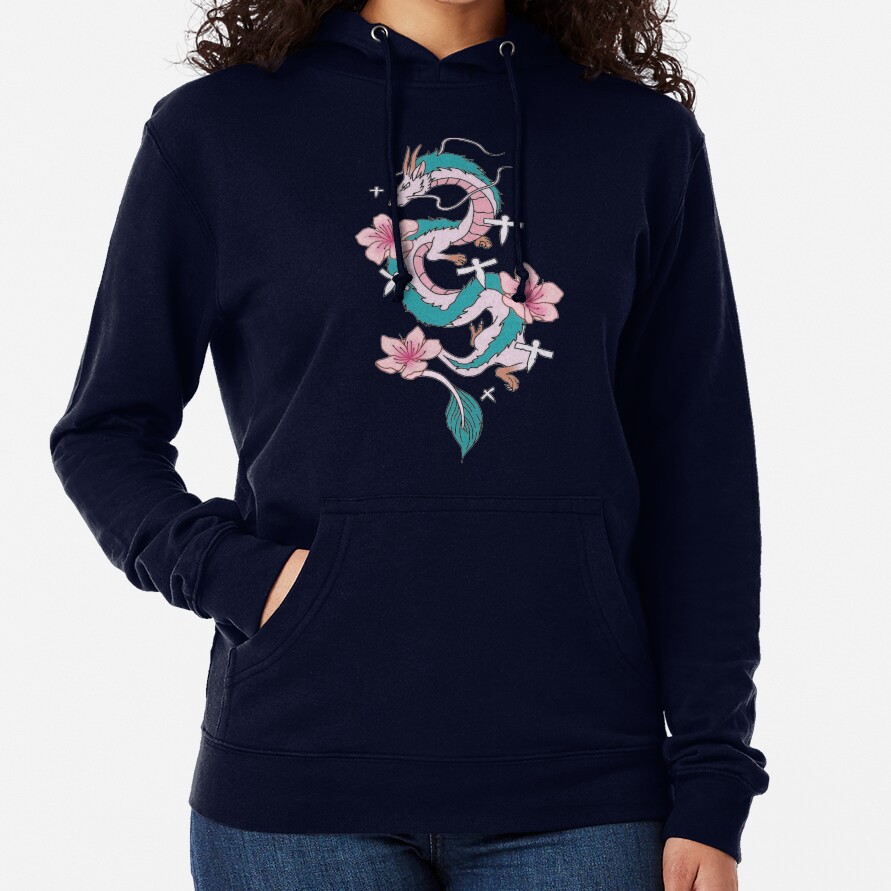 Chihiro Spirited Away Haku Dragon With Paper Birds Hoodie - Image 6