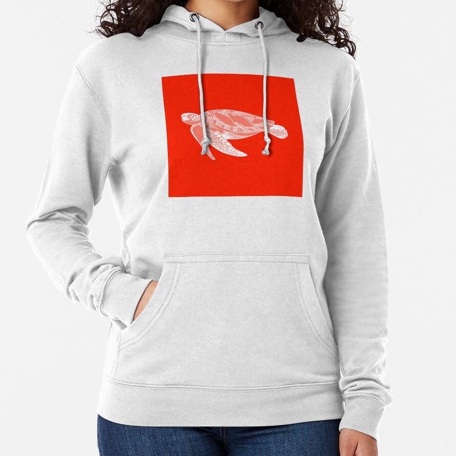 Red Vintage Sea Turtle Fs Hoodie - Image 2