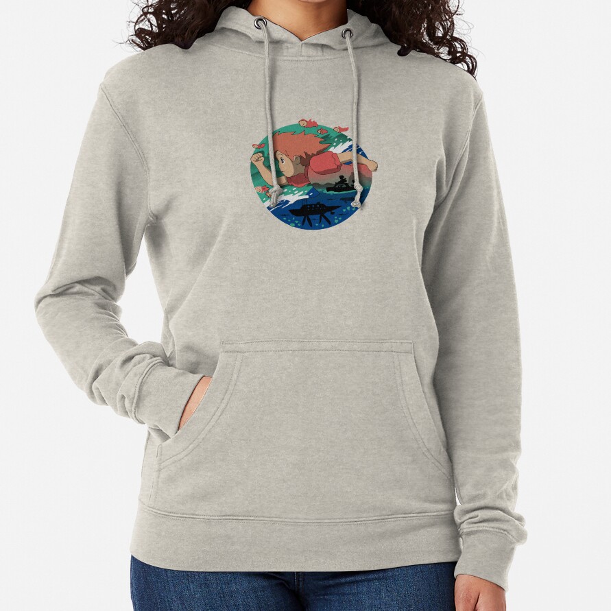 Kelalen Ponyo On The Cliff By The Sea Lungaku Hoodie - Image 4