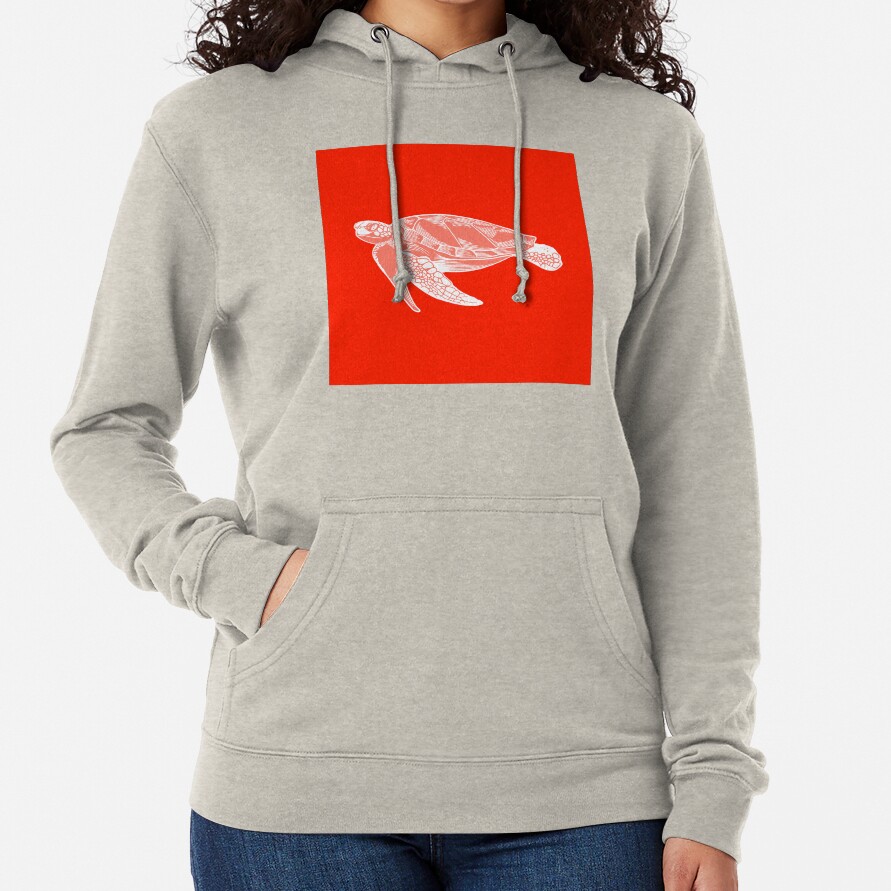 Red Vintage Sea Turtle Fs Hoodie - Image 5