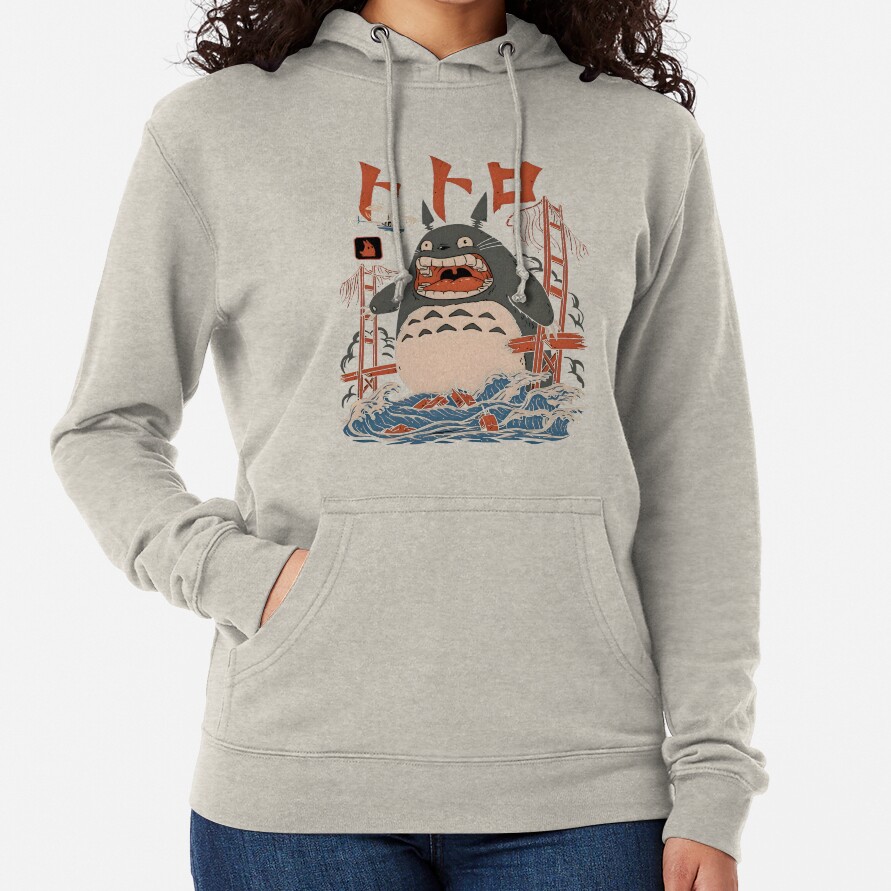 Kawaii And Cute Art Torozila Ghiblis Flying Away Hoodie - Image 4