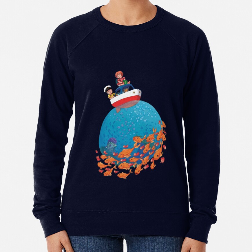 Ponyo Boat Sea Goldfish Sweatshirt - Image 6