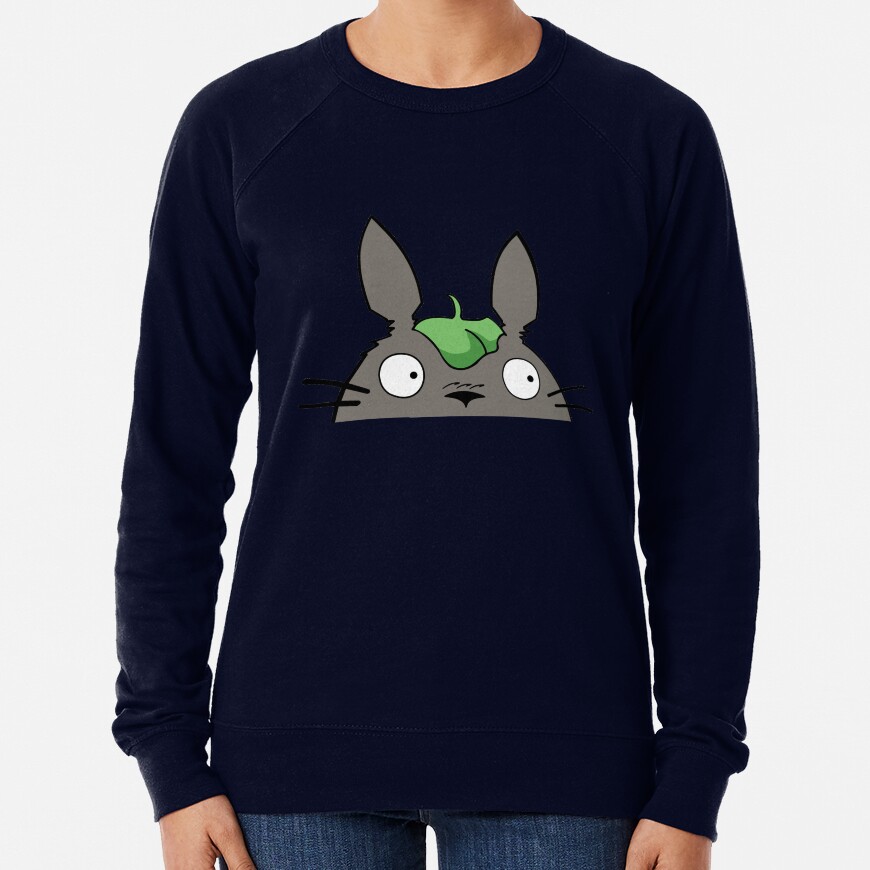 Cute Totoro Peeking Funny Peeker Sweatshirt - Image 6