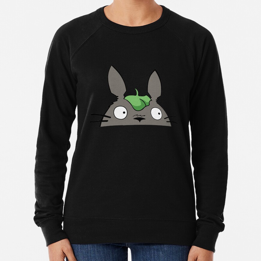 Cute Totoro Peeking Funny Peeker Sweatshirt - Image 2