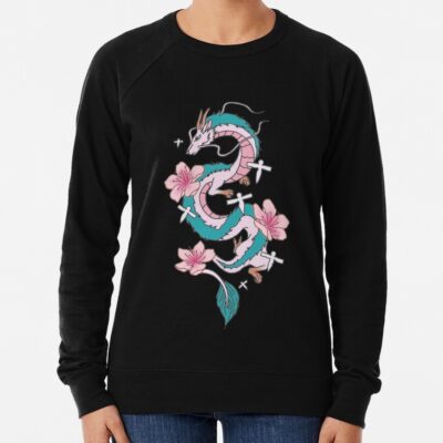 Chihiro Spirited Away Haku Dragon With Paper Birds Sweatshirt
