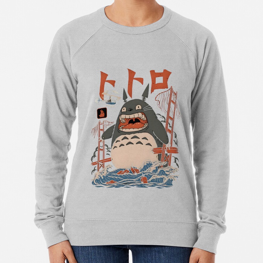 Kawaii And Cute Art Torozila Ghiblis Flying Away Sweatshirt - Image 5