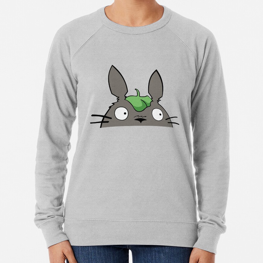 Cute Totoro Peeking Funny Peeker Sweatshirt - Image 5