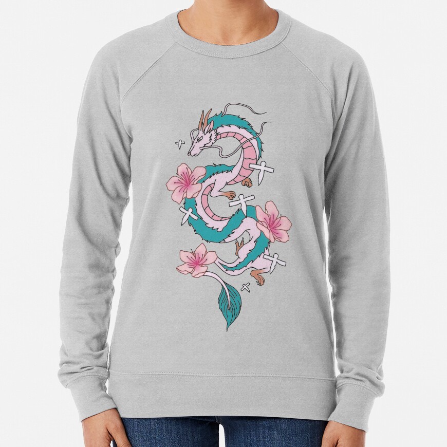 Chihiro Spirited Away Haku Dragon With Paper Birds Sweatshirt - Image 5