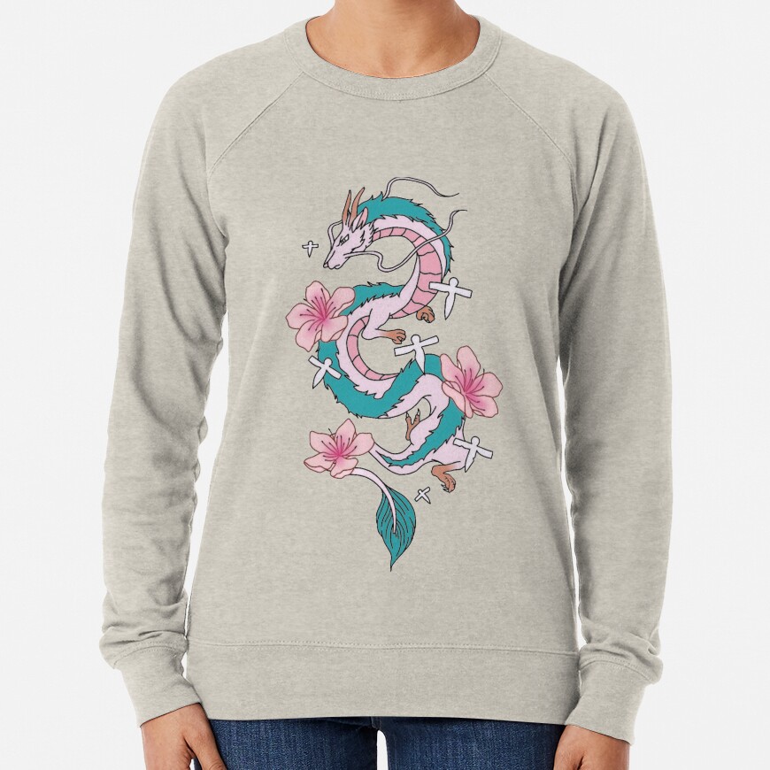 Chihiro Spirited Away Haku Dragon With Paper Birds Sweatshirt - Image 4