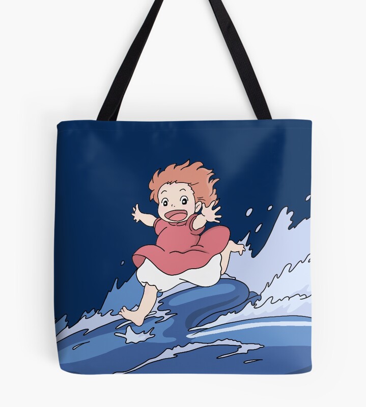 Ponyo Run in the Sea Tote Bag