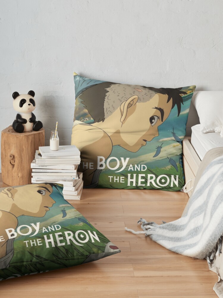 Graphic From The Boy And The Heron Throw Pillow - Image 2