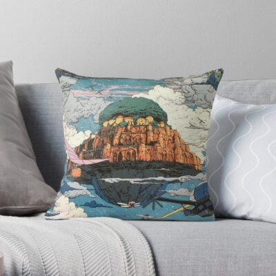 Miyazaki The Castle In The Sky Robot The Castle In The Sky Throw Pillow