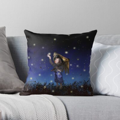 Setsuko S Fireflies Throw Pillow
