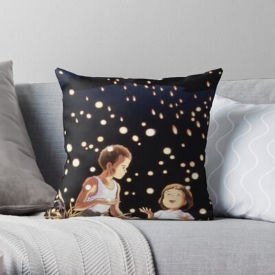 Grave Of The Fireflies Movie Poster Throw Pillow
