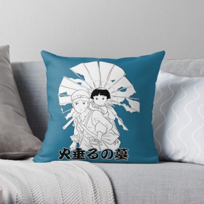 Grave Of The Fireflies Throw Pillow