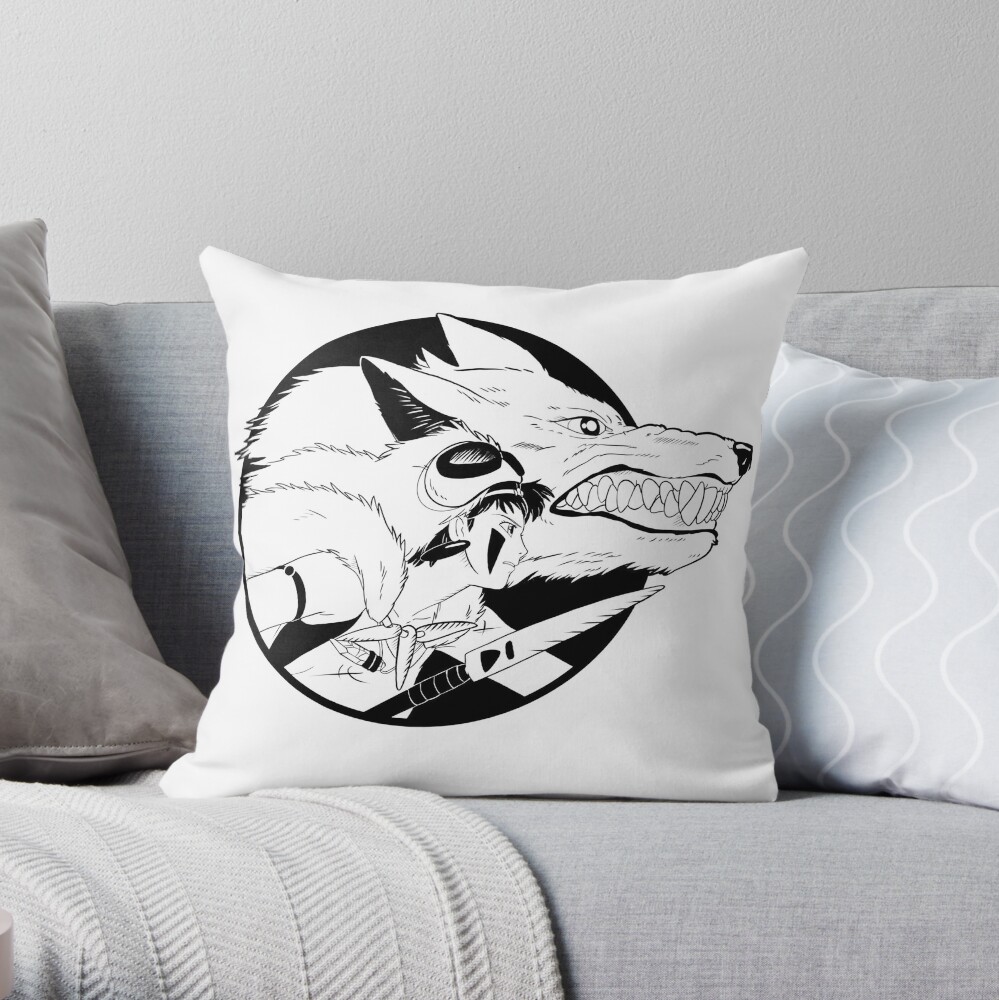 Princess Mononoke Throw Pillow