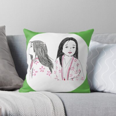 Princess Kaguya Profile Throw Pillow
