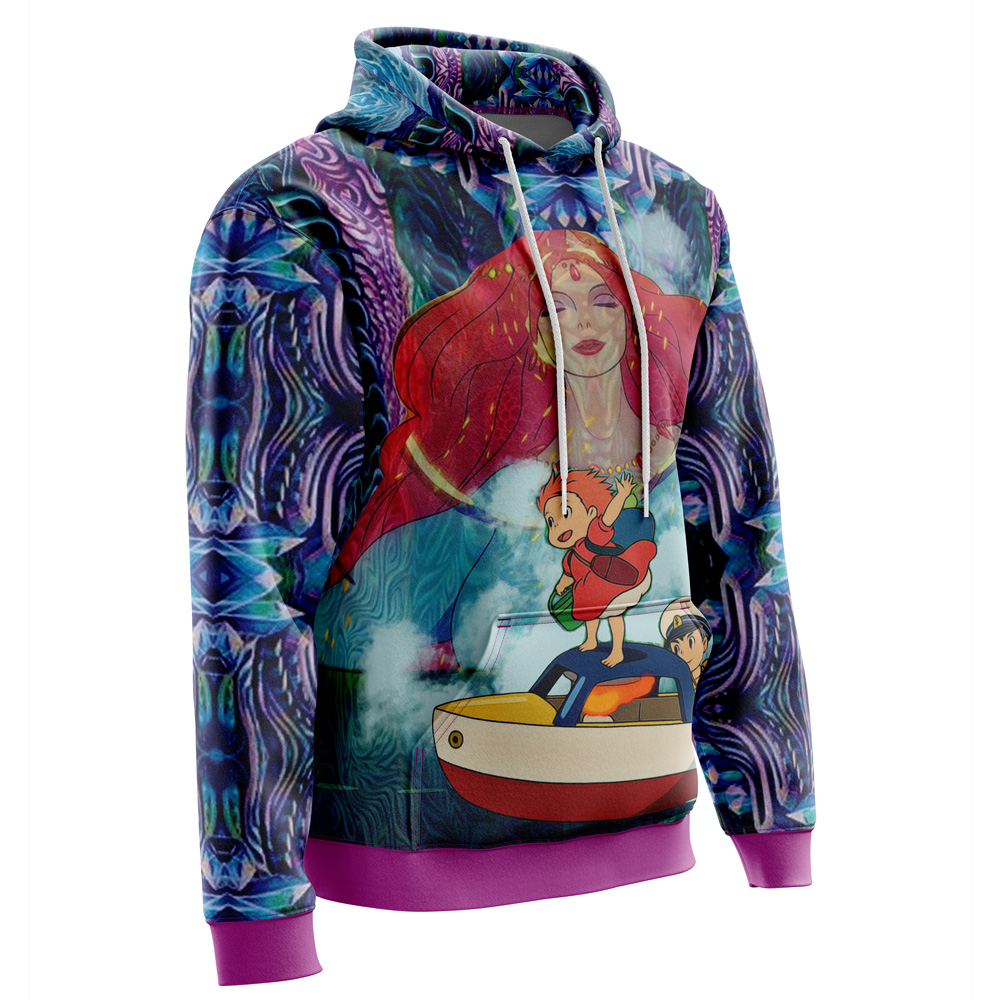 Studio Ghibli Ponyo Anime 3D Hoodie - Image 2