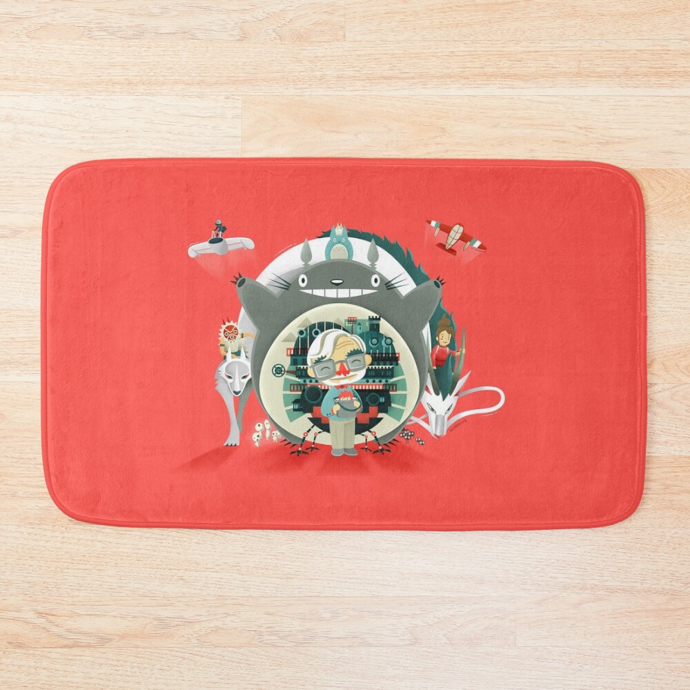 Studio Ghibli Many Characters Bath Mat