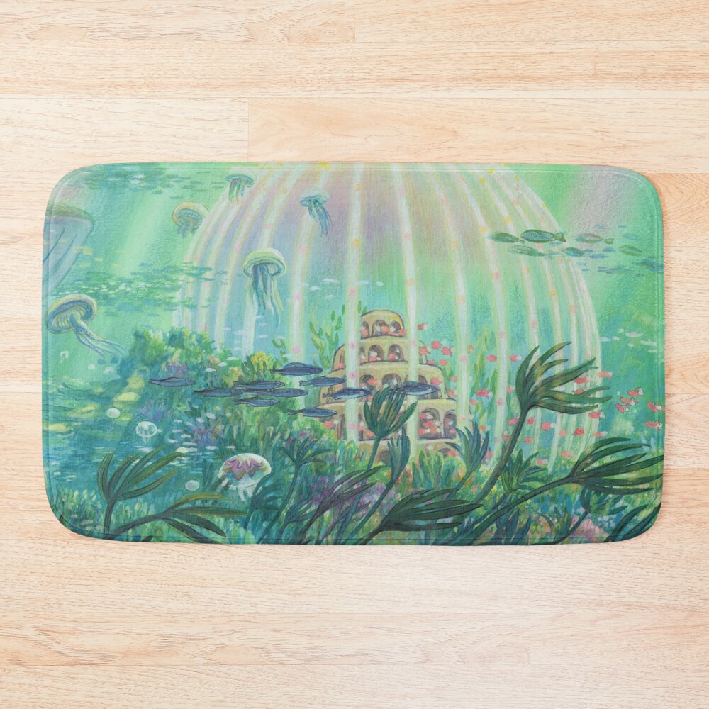 Ponyo Painting Anime Underwater Bath Mat