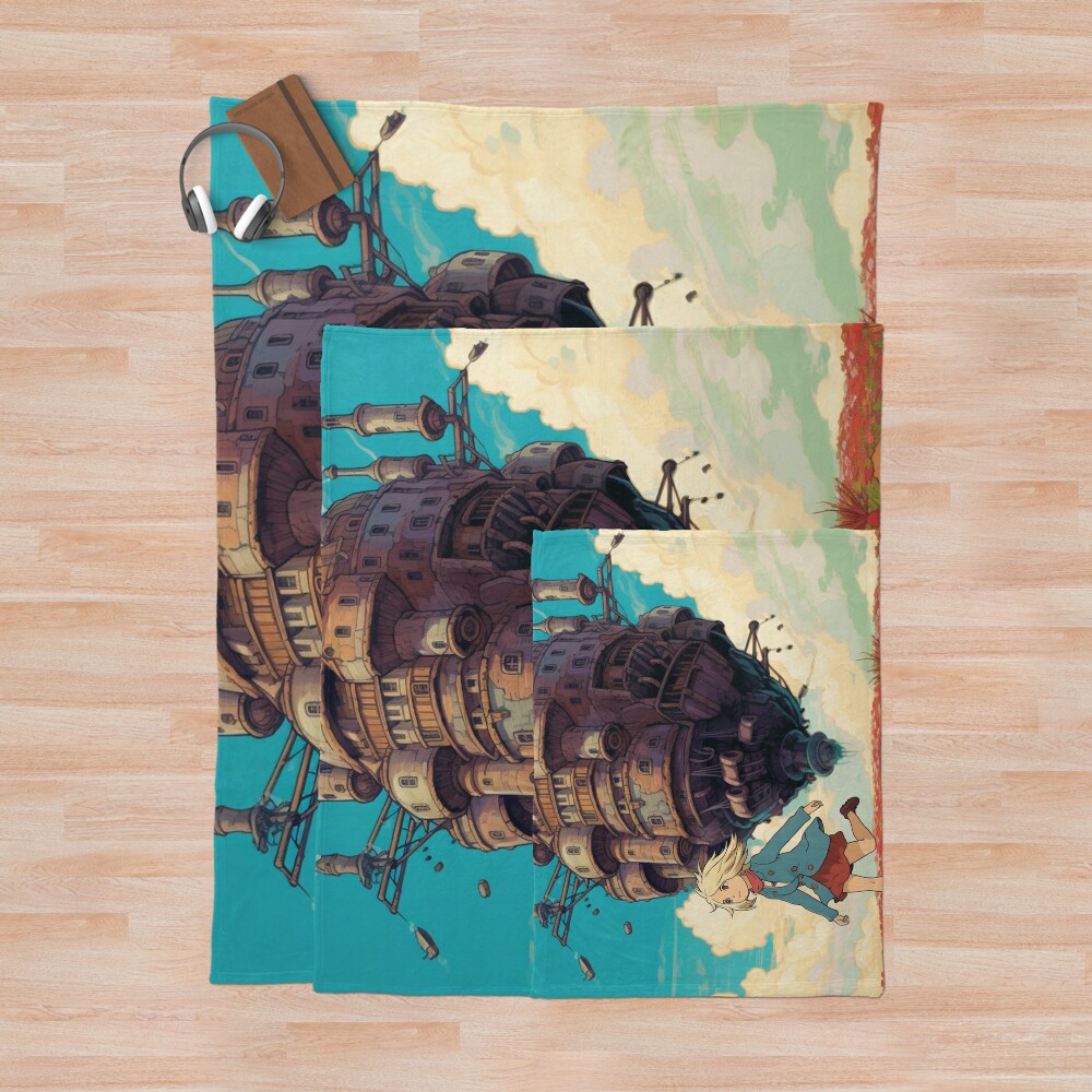 Studio Ghibli Howl's Moving Castle Throw Blanket - Image 3