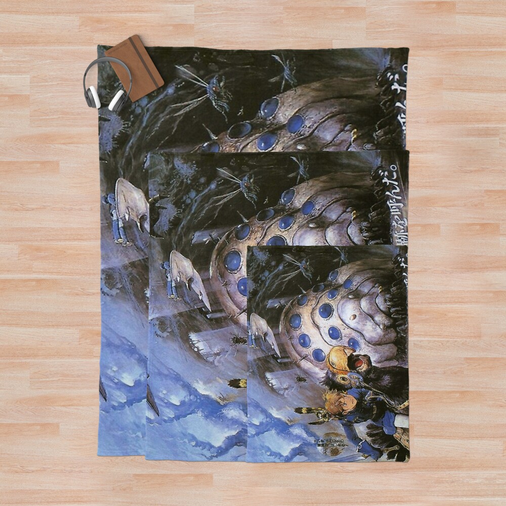 Studio Ghibli Nausicaä Of The Valley Of The Wind Vintage Throw Blanket - Image 3