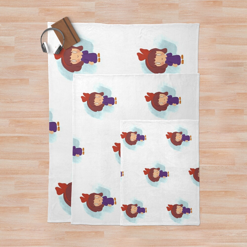 Studio Ghibli Kiki’s Delivery Service Little Kiki Throw Blanket - Image 3