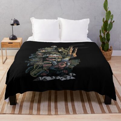 Studio Ghibli Howl's Moving Castle Art Throw Blanket