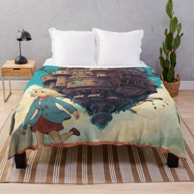 Studio Ghibli Howl's Moving Castle Throw Blanket