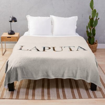 Studio Ghibli Laputa Castle In The Sky Movie Art Throw Blanket