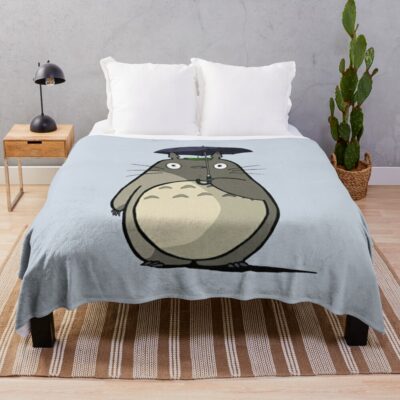 Studio Ghibli My Neighbor Totoro Light Blue Throw Blanket