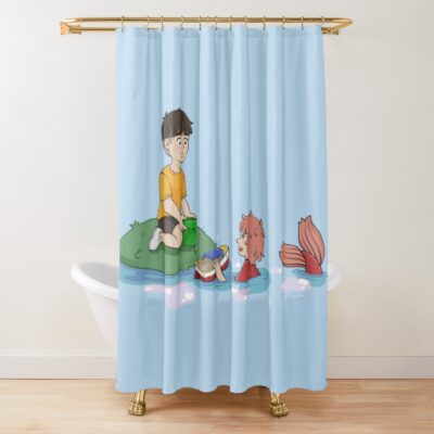 Ponyo And Sosuke Shower Curtain