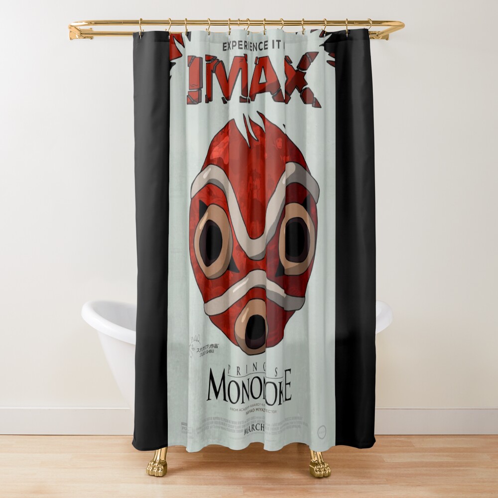 Princess Mononoke Anniversary Poster Princess Mononoke Poster Shower Curtain