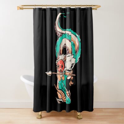 Princess Mononoke X Haku Shower Curtain