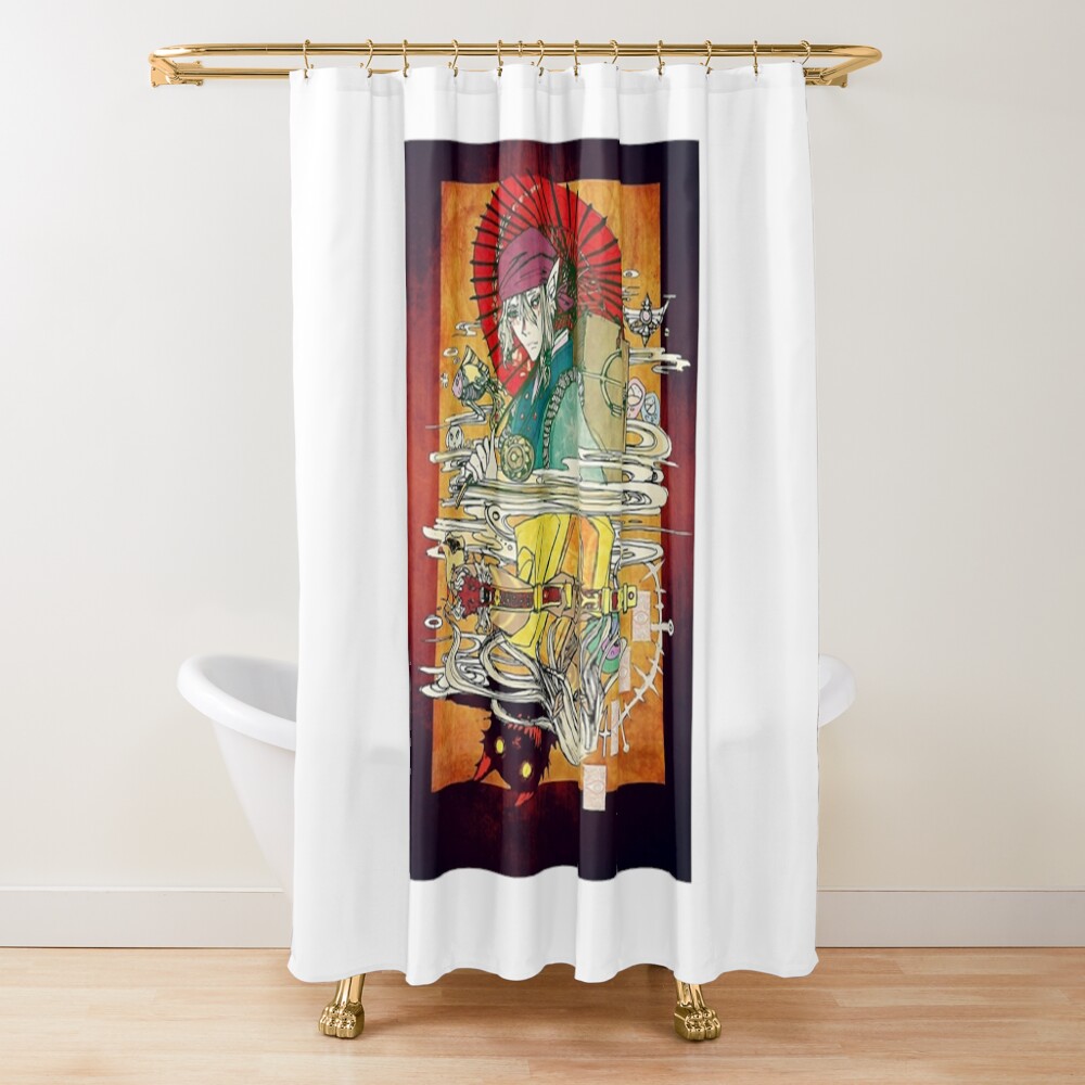 Kusuriuri Go With Moon Eyes Wolf Princess Mononoke Shower Curtain