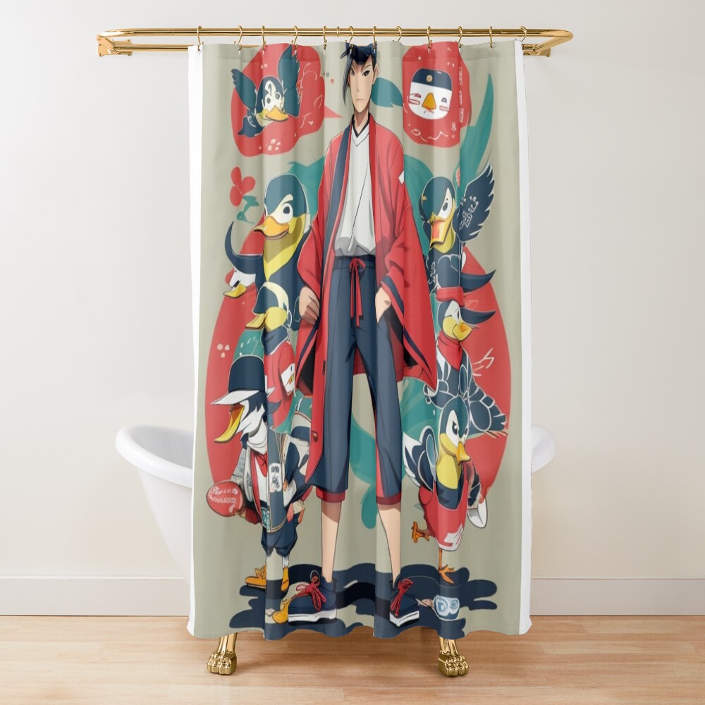 Samurai Duck Squad Urban Style Adventure Shower Curtain