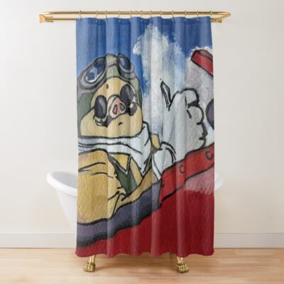 Painting Of Porco Shower Curtain