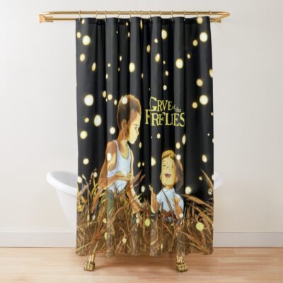 Grave Of The Fireflies Large Shower Curtain