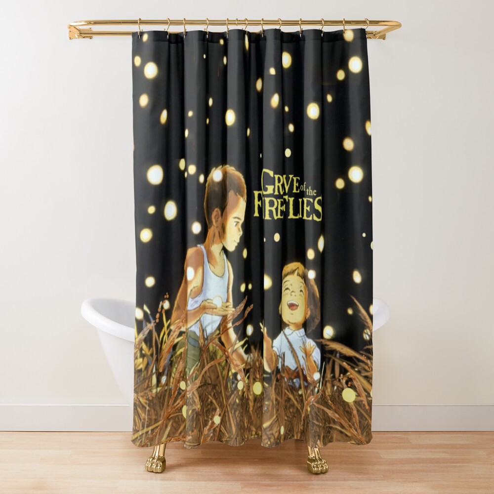 Grave Of The Fireflies Large Shower Curtain