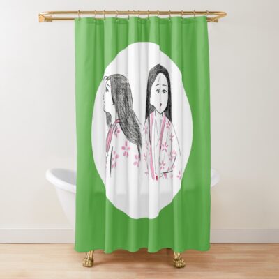 Princess Kaguya Profile Shower Curtain