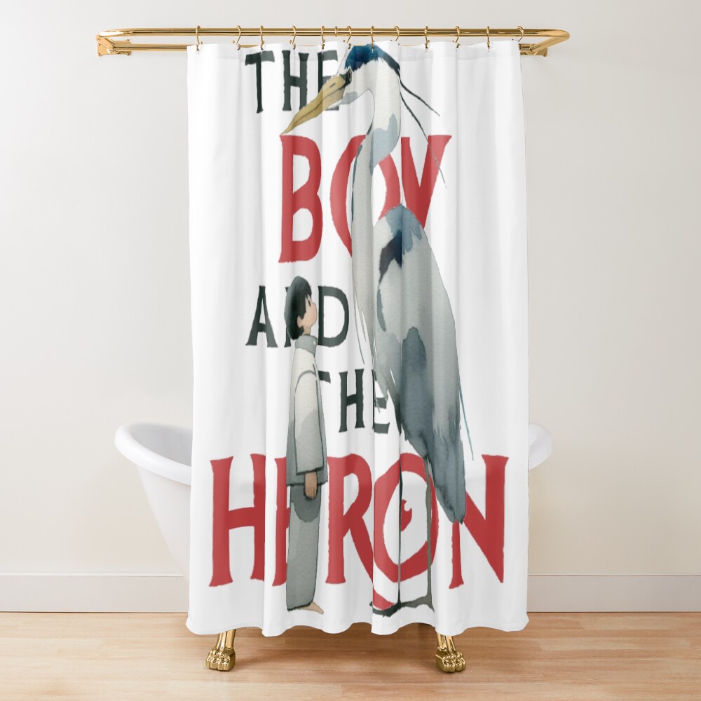 The Boy And The Heron Watercolour 2 Shower Curtain