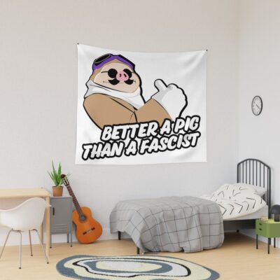 Rather Be A Pig Tapestry