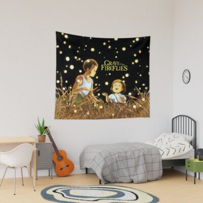 Grave Of The Fireflies Large Tapestry