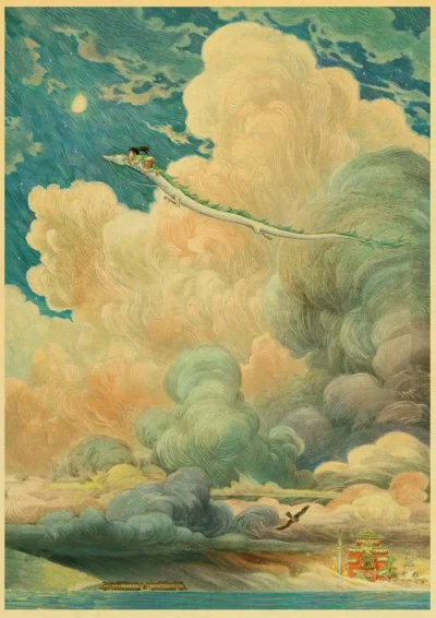 Spirited Away Fly  Art Printing Poster