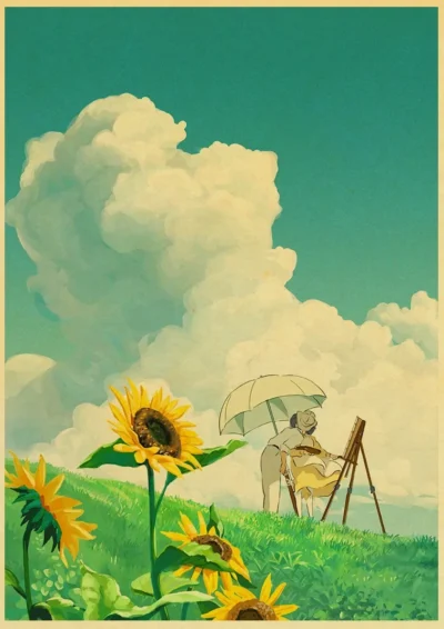 The Wind Rises Kiss Canvas Painting Decorative Art Printing Poster
