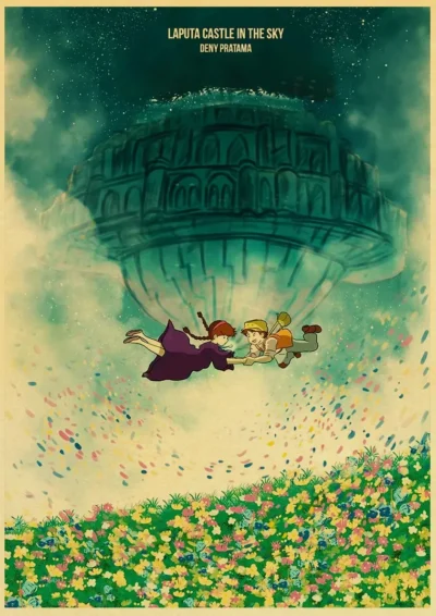 Laputa: Castle in the Sky Merch  Art Printing Poster